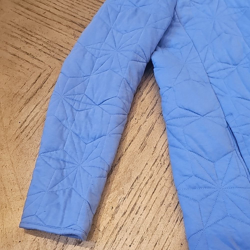 Lands End Light Blue Quilted Jacket Size M - Picture 6 of 12